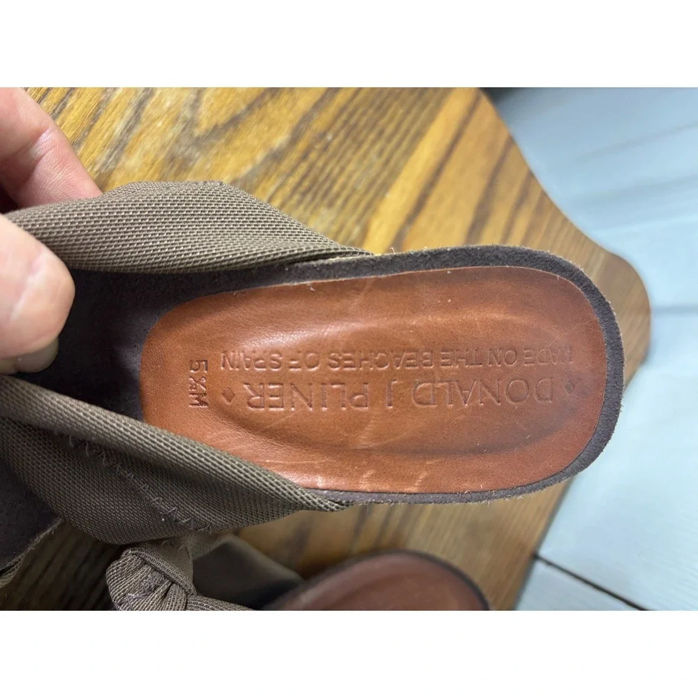Donald Pliner Wedge‎ Espadrille Knot Slides Casual Comfort Elegant size 5 1/2